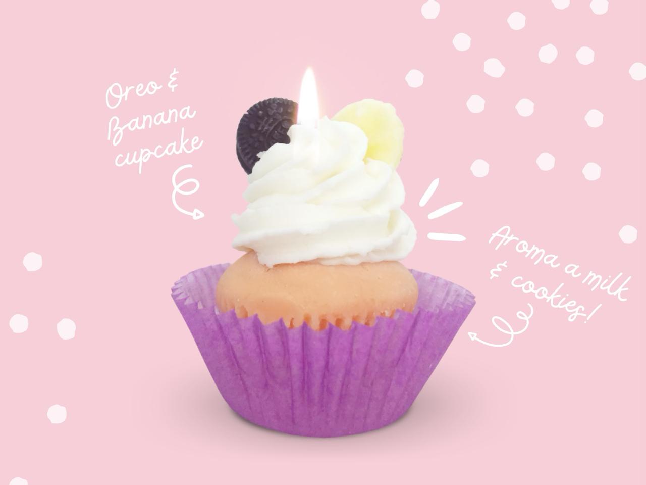 Oreo + Banana Cupcake