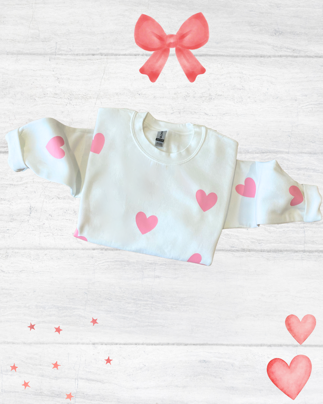 SUDADERA CORAZÓN ROSA  💞