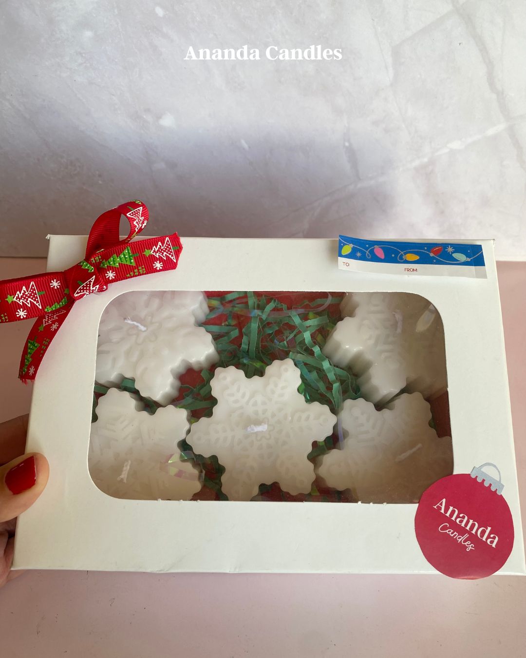 Set de Velas “Copos de Nieve” ❄️